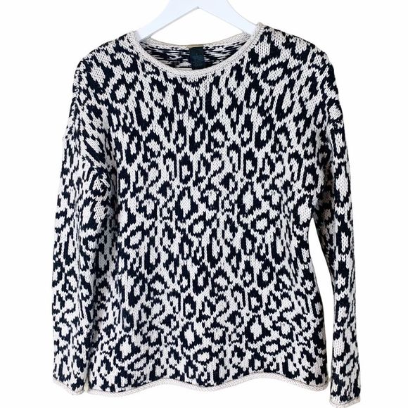 Magaschoni Leopard‎ Print Sweater - Picture 1 of 3